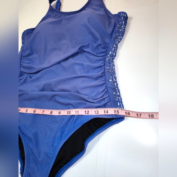 Sea & Sand Women's Purple Swimsuit Size (14) - Picture 15 of 16
